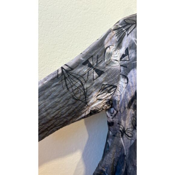 Dress To Kill Jane Mohr Artsy Floral Black Midi Dress Lagenlook Boho One Size - Picture 4 of 11